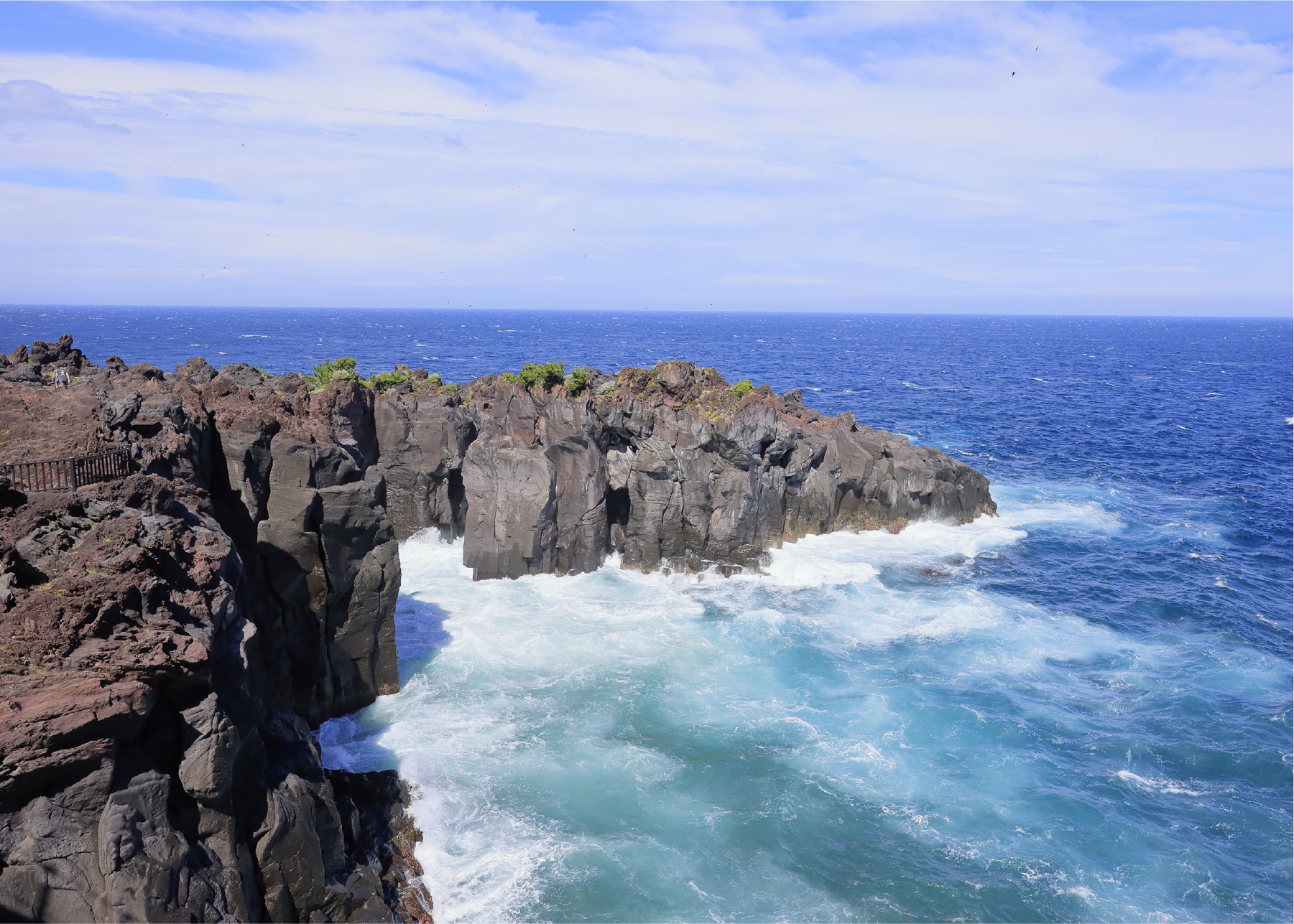 城ヶ崎海岸の荒磯と海の景色